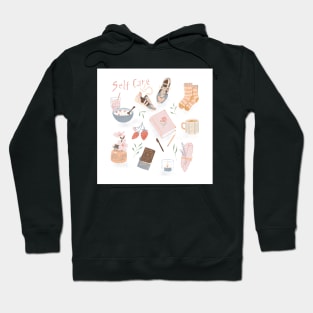 Self care print Hoodie